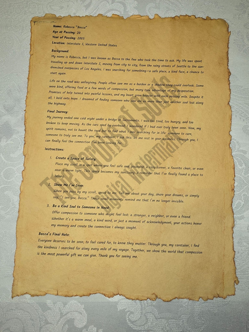 Becca's scroll. Part of Branching Plot Books.